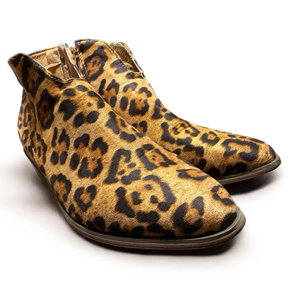Leopard Print Men's Ankle Boots